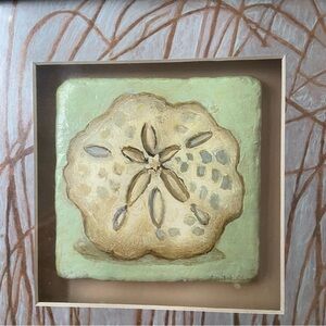 Coastal Beach Shell Tile Wall Art